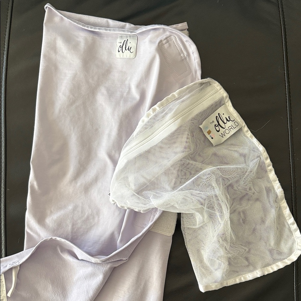 Ollie World Lavender Baby Swaddle and Wash Bag